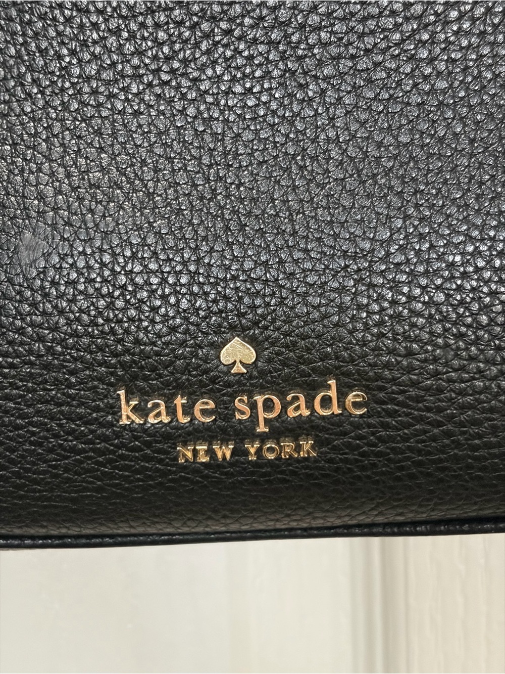 kate spade Black Pebbled Leather Crossbody with Striped Strap Medium Rosie - Picture 3 of 11